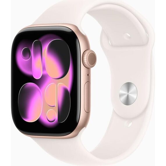 Apple Watch Series 11 | 46 mm | Aluminum Rose Gold | Sport Band Light Blush, Размер корпуса : 46 мм, Цвет: Rose Gold, изображение 2
