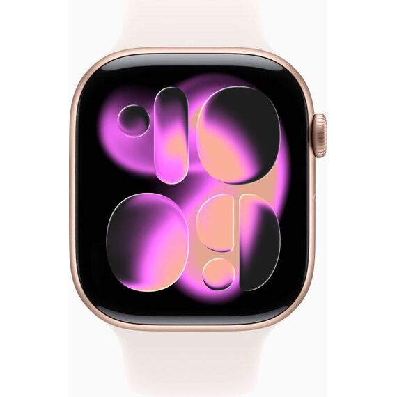 Apple Watch Series 11 | 42 mm | Aluminum Rose Gold | Sport Band Light Blush, Размер корпуса : 42 мм, Цвет: Rose Gold, изображение 3