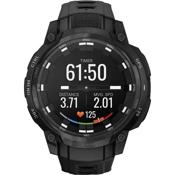 Смарт-часы Garmin Instinct Crossover Amoled - Tactical | Black, Версия: Amoled - Tactical, SOLAR (Версии с линзами для зарядки от солнечной батареи собирают солнечную энергию и продлевают срок службы батареи.): Нет, Цвет: Black, изображение 3