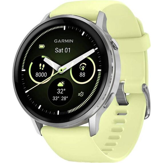 Смарт-часы Garmin Venu 4 | 45 mm | Silver/Citron, Размер корпуса : 45 мм, Цвет: Silver/Citron, изображение 2