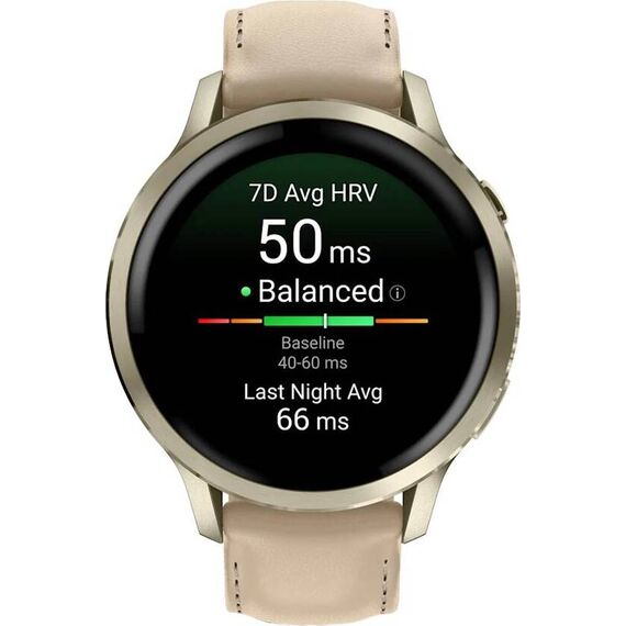 Смарт-часы Garmin Venu 4 | 41 mm | Lunar Gold/Light Sand Leather, Размер корпуса : 41 мм, Цвет: Lunar Gold/Light Sand Leather, изображение 3