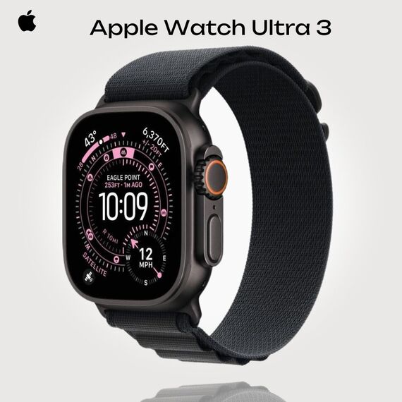 Apple Watch Ultra 3 | Black | Alpine Loop Black, Цвет: Black, Цвет корпуса : Black