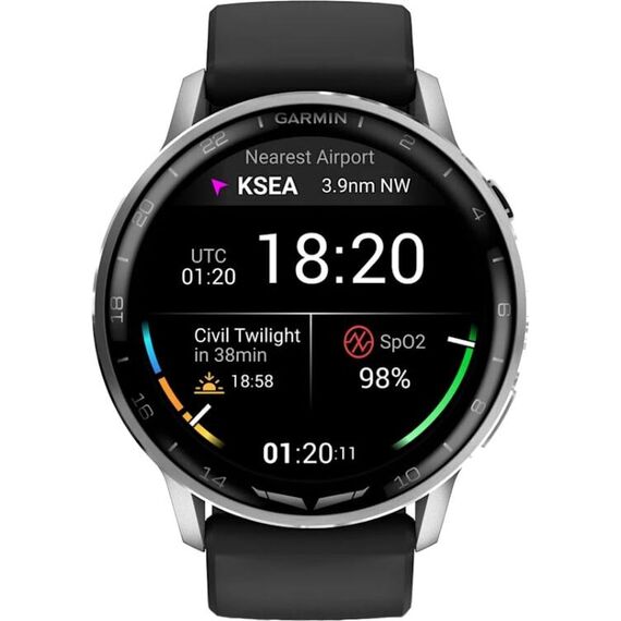 Смарт-часы Garmin D2 Air X15 | Silver/Black, Цвет: Silver/Black, изображение 3 Смарт-часы Garmin D2 Air X15 | Silver/Black, Цвет: Silver/Black, изображение 3