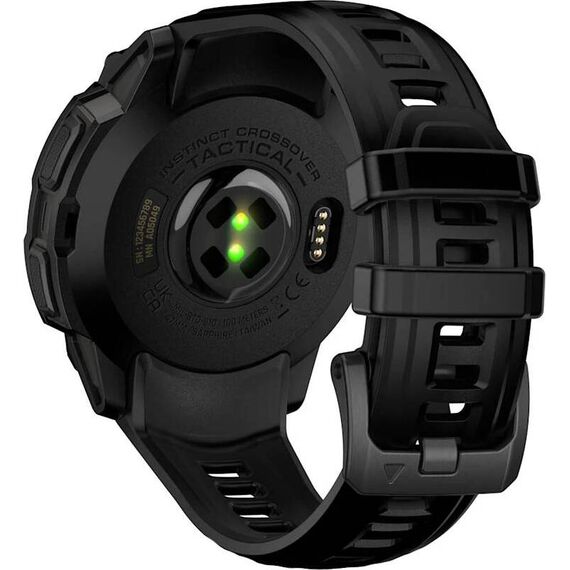 Смарт-часы Garmin Instinct Crossover Amoled - Tactical | Black, Версия: Amoled - Tactical, SOLAR (Версии с линзами для зарядки от солнечной батареи собирают солнечную энергию и продлевают срок службы батареи.): Нет, Цвет: Black, изображение 6