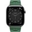 Apple Watch Hermès Series 10 | 46 мм | Kilim Single Tour Vert Moyen, Размер корпуса : 46 мм, Цвет: Vert Moyen, Размер ремешка : 160–195 мм, изображение 3