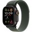 Ремешок Apple Watch Trail Loop | Black Titanium Finish | M/L | Green, Размер корпуса : 49 мм, Цвет: Green, Размер ремешка : 145–220 мм, Цвет корпуса : Black, изображение 2