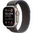 Ремешок Apple Watch Trail Loop | Natural Titanium Finish | M/L | Blue/Black, Размер корпуса : 49 мм, Цвет: Blue/Black, Размер ремешка : 145–220 мм, Цвет корпуса : Natural, изображение 2