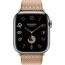 Ремешок Apple Watch Hermès Toile H Single Tour | 45 | Gold/Écru, Размер корпуса : 45 мм, Цвет: Gold/Écru, изображение 3