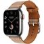 Ремешок Apple Watch Hermès Toile H Single Tour | 45 | Gold/Écru, Размер корпуса : 45 мм, Цвет: Gold/Écru, изображение 2