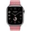 Ремешок Apple Watch Hermès Toile H Single Tour | 45 | Framboise/Écru, Размер корпуса : 45 мм, Цвет: Framboise/Écru, изображение 3