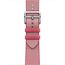 Ремешок Apple Watch Hermès Toile H Single Tour | 45 | Framboise/Écru, Размер корпуса : 45 мм, Цвет: Framboise/Écru