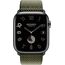 Ремешок Apple Watch Hermès Toile H Single Tour | 45 | Vert/Noir, Размер корпуса : 45 мм, Цвет: Vert/Noir, изображение 3