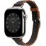Ремешок Apple Watch Hermès Twill Jump Attelage Single Tour | Noir/Gold, Размер корпуса : 42 мм, Цвет: Noir/Gold, изображение 2