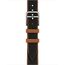 Ремешок Apple Watch Hermès Twill Jump Attelage Single Tour | Noir/Gold, Размер корпуса : 42 мм, Цвет: Noir/Gold