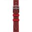 Ремешок Apple Watch Hermès Twill Jump Attelage Single Tour | Rouge Grenat / Vermillon, Размер корпуса : 42 мм, Цвет: Rouge Grenat / Vermillon
