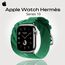Apple Watch Hermès Series 10 | 42 мм | Torsade Double Tour Vert Moyen, Размер корпуса : 42 мм, Цвет: Vert Moyen, Размер ремешка : 130–155 мм