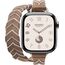 Ремешок Apple Watch Hermès Bridon Attelage Double Tour | Beige de Weimar/Blanc, изображение 3