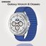 Galaxy Watch 8 Classic | 46 мм | White | Fabric/Blue | S/M, Тип ремешка : Fabric, Размер корпуса : 46 мм, Цвет: White, Цвет ремешка: Blue, Размер ремешка : S/M, Подключение часов : Bluetooth / Wi-Fi