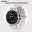 Galaxy Watch 8 Classic | 46 мм | 4G LTE | Black | Athleisure/White | M/L, Тип ремешка : Athleisure, Размер корпуса : 46 мм, Цвет: Black, Цвет ремешка: White, Размер ремешка : M/L, Подключение часов : Bluetooth / Wi-Fi + 4G LTE